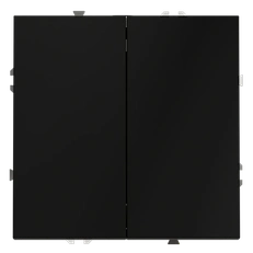 Изображение Проходной переключатель встраиваемый VOLTUM S70 двухклавишный 10А, (черный матовый)