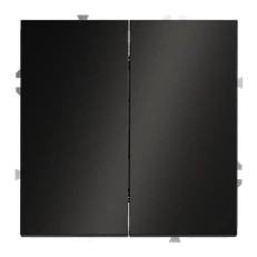 Изображение Выключатель встраиваемый VOLTUM S70 Metal двухклавишный 10А (антрацит)